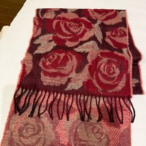D&Y super soft Red and brown  Rose Scarf Perfect for Valentine’s Day 💝